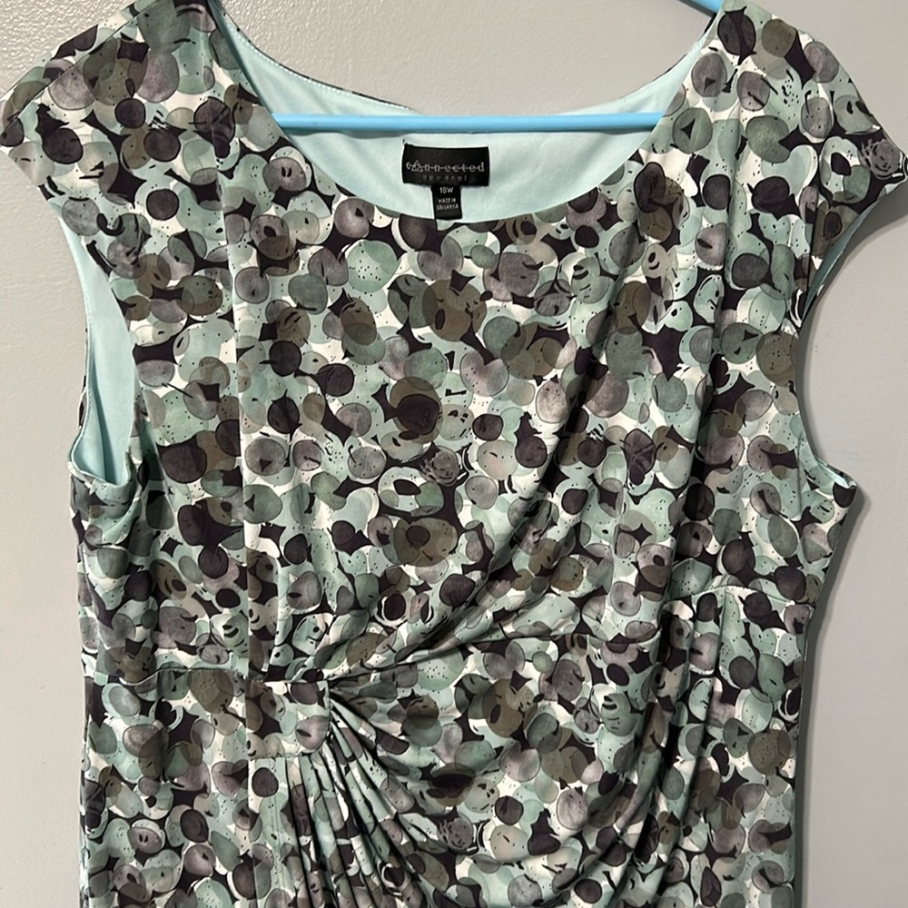 Ruched waist printed dress